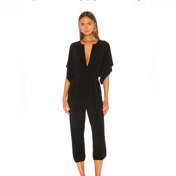Norma Kamali Pants - KAMALIKULTURE Rectangle Jog Jumpsuit in Black